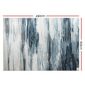 Artiss Rug 160x230cm Washable Soft Short Pile Grey/Beige