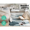 Artiss Rug 160x230cm Washable Soft Short Pile Grey/Beige
