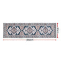 Artiss 80 x 300 cm Washable Runner Area Rug No Hard Glue Quilt-Like Soft for Home Decor, 0.5cm Ultra-Thin Pet Friendly Bohemian Medallion Bedroom Carpet