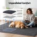 Artiss Shaggy Rug 140x200cm Grey Plush Floor Carpet Living Room