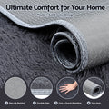 Artiss Shaggy Rug 140x200cm Grey Plush Floor Carpet Living Room