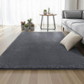 Artiss Shaggy Rug 140x200cm Grey Plush Floor Carpet Living Room
