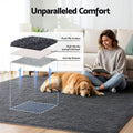 Artiss Floor Rug 200x230cm Grey Shaggy Plush Carpet