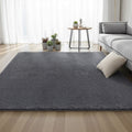 Artiss Floor Rug 200x230cm Grey Shaggy Plush Carpet