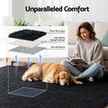 Artiss Floor Rug 200x290cm Shaggy Plush Black Area Carpet