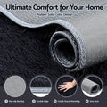 Artiss Floor Rug 200x290cm Shaggy Plush Black Area Carpet