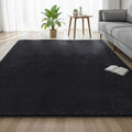 Artiss Floor Rug 200x290cm Shaggy Plush Black Area Carpet