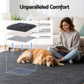 Artiss Floor Rug 200x290cm Shaggy Grey Plush Area Carpet