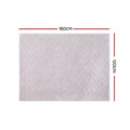 Artiss Rug 120x160cm Washable Microfiber Ripple Pattern Carpet