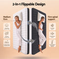 Giselle 18cm Queen Memory Foam Mattress Dual Feel Reversible Charcoal Foam