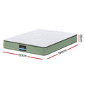 Giselle 25cm Memory Foam Mattress DOUBLE Charcoal Zipper