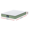 Giselle Memory Foam Mattress 25cm QUEEN Charcoal Zipper Cover