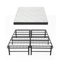 Giselle Folding Bed with Mattress Double Portable Foldable Guest Bed Bamboo Cover