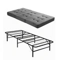 Giselle Single Folding Bed with Mattress Metal Frame Guest Bed 15cm Foam Foldable