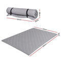Giselle Folding Mattress Double 5cm Foldable Camping Travel Roll-Up Sleeping Mat