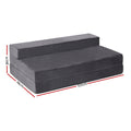 Giselle Foldable Foam Mattress DOUBLE Grey Folding Bed Mat