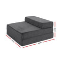 Giselle Foldable Foam Mattress Single Grey Folding Bed Mat