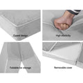 Giselle Foldable Foam Mattress Light Grey Single Bed Mat