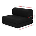 Giselle Foldable Foam Mattress Black Folding Bed Mat