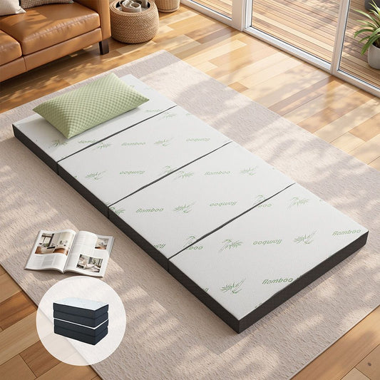 Giselle Foldable Foam Sofa Bed Mat Bamboo Mattress