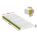 Giselle Foldable Foam Mattress Single Green