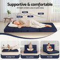 Giselle Foldable Foam Mattress Double Blue Portable Floor Mat