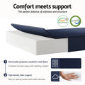 Giselle Foldable Foam Mattress Double Blue Portable Floor Mat