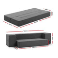 Giselle Foldable Foam Mattress Sofa Bed Chair Grey 80cm