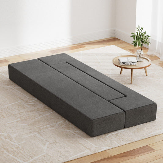 Giselle Foldable Foam Mattress Sofa Bed Chair Grey 80cm