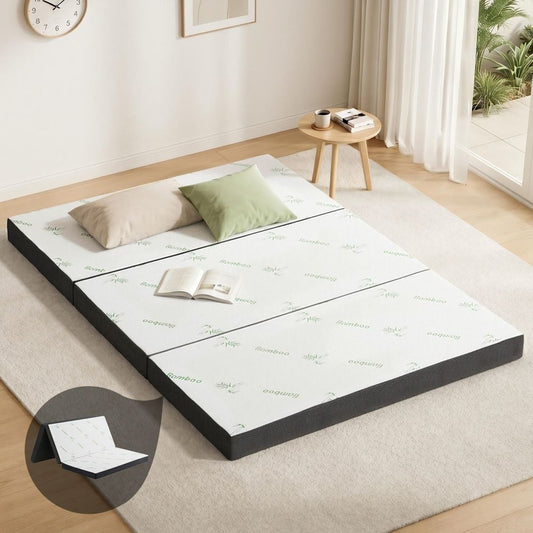 Giselle Foldable Double Mattress Bamboo Foam Bed Guest