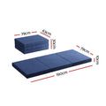 Giselle Foldable Foam Mattress Single Blue