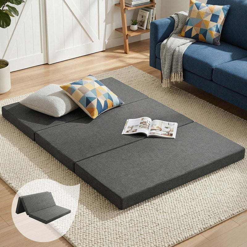 Giselle Foldable Foam Mattress DOUBLE Grey Folding