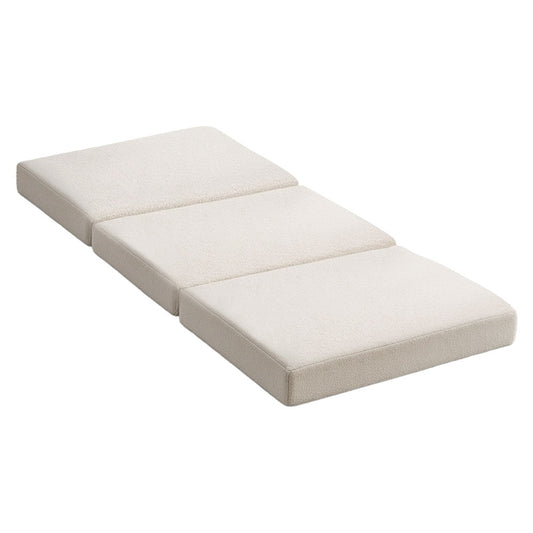 Giselle 3-Fold Foldable Foam Mattress Fleece Portable Mattress