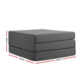Giselle Foldable Foam Mattress Single Grey Folding Bed