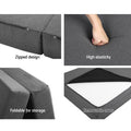 Giselle Foldable Foam Mattress Single Grey Folding Bed