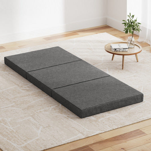Giselle Foldable Foam Mattress Single Grey Folding Bed