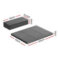 Giselle Foldable Mattress QUEEN Grey Foam Folding Bed