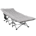 Artiss Folding Bed w/Mattress Heavy Duty Grey 185cm