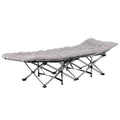 Artiss Folding Bed w/Mattress Heavy Duty Grey 185cm