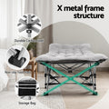 Artiss Folding Bed w/Mattress Heavy Duty Grey 185cm