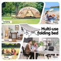 Artiss Folding Bed w/Mattress Heavy Duty Grey 185cm