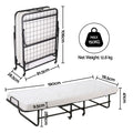 ARTISS Folding Bed with Mattress, Portable Rollaway 150kg Capacity 190CM