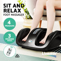 Livemor Shiatsu Foot Massager Electric Roller Kneading Black
