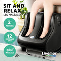 Livemor Shiatsu Foot Massager Electric Roller Calf Leg Black