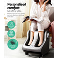 Livemor Foot Massager Shiatsu Electric Roller Calf Leg Silver