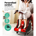 Livemor Shiatsu Foot Massager Electric Roller Kneading Calf Leg Red