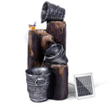 Gardeon Solar Water Feature 3-Tier Fountain 76CM LED Light