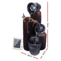 Gardeon Solar Water Feature 3-Tier Fountain 76CM LED Light