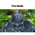 Gardeon Solar Water Feature 3-Tier Fountain 93CM Black Bird Bath