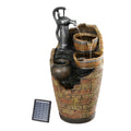 Gardeon Solar Fountain 80CM Cascading Water Feature Outdoor Hand Pump